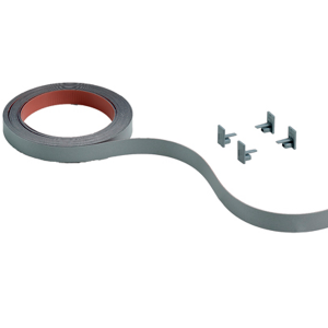 9209399 Декоративный профиль гибкий, L2500, H25, под приклеивание, серебристый