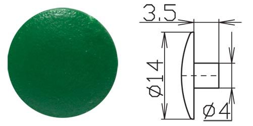 Заглушка под еврошуруп зелёная