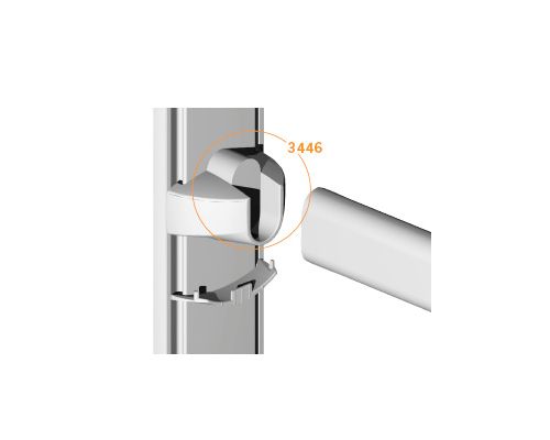 Slim 3529 Держатель гардеробной штанги цв.алюминий  3529 7F