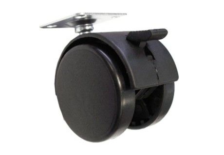 N101BL/BL.3 - Опора колесная (чёрный), с тормозом, h=65мм, d=50мм (Boyard)Нагр. на пару=100кг