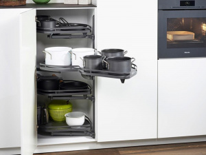 Леманс 450 мм КОМПЛЕКТ 4 полки, 4 доводчика, правый, Арена СТИЛЬ, цвет АНТРАЦИТ (2605809846)