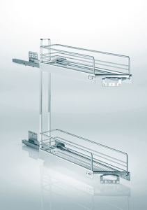 Бутылочница 150 мм + скос 45°, левая, Арена КЛАССИК, цвет ХРОМ, 1 уп. (2312110005)