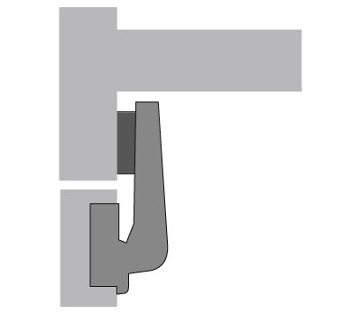 9044841 Петля Intermat 9966, угол корпуса W90, угол 95гр, чашка TH42 D35, вкладная, B5