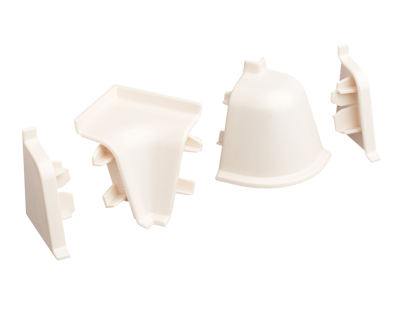 Комплект фасон. част. к плинтусу Перфетто лайн SB 135 11509 Белый REHAU               