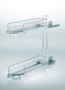 Бутылочница 150 мм + скос 45°, правая, Арена КЛАССИК, цвет ХРОМ, 1 уп. (2312120005)