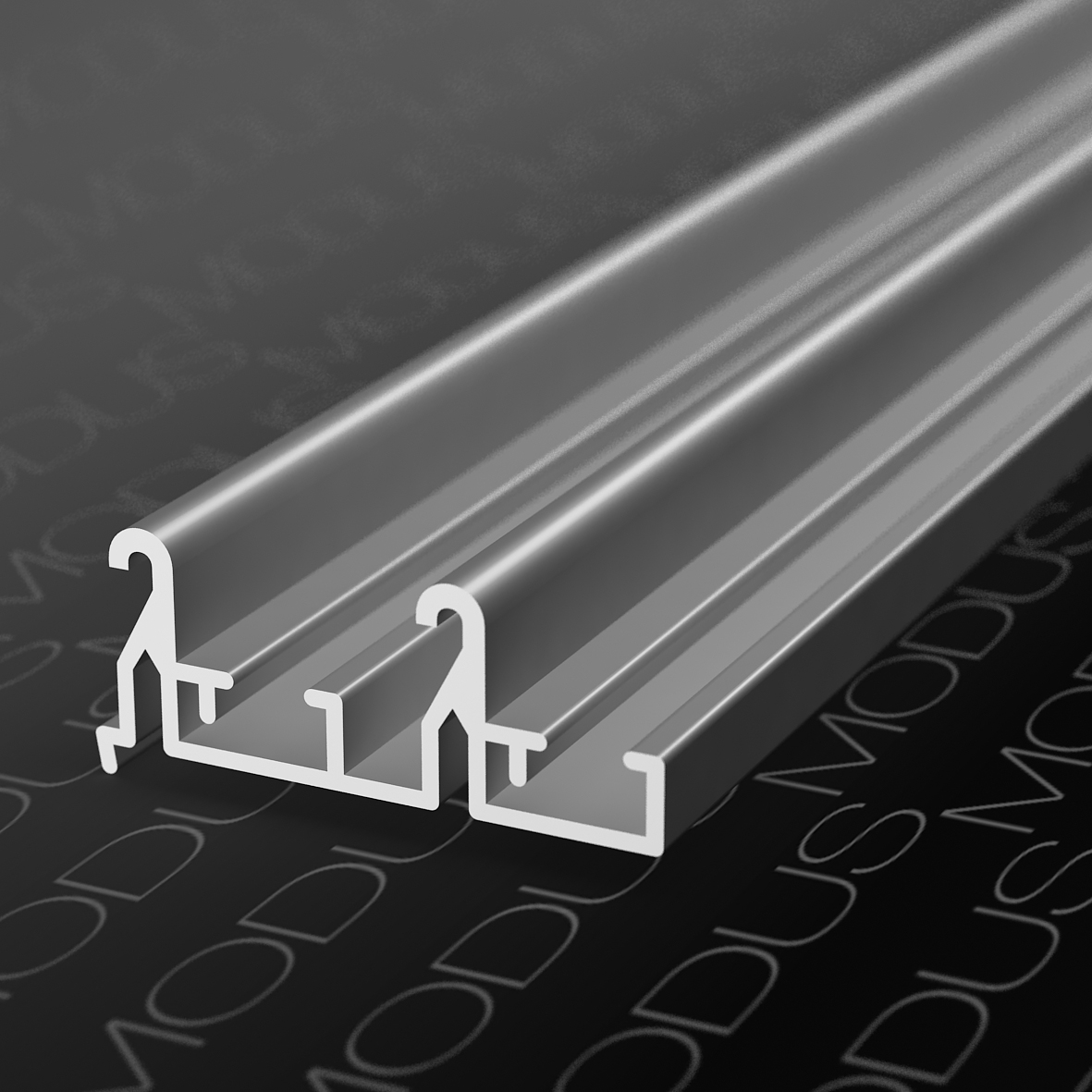 MS62 Профиль направляющий верхний для системы OPK 5,8м, Серебро (А00) MODUS