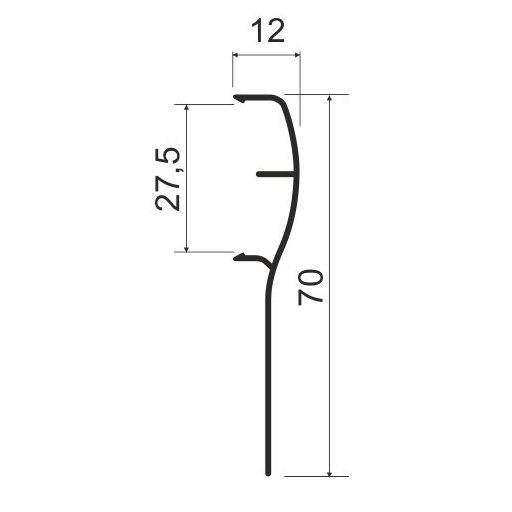 MS181 Профиль накладка для подвесной системы AIR 2,9м, Серебро матовое (А00) MODUS