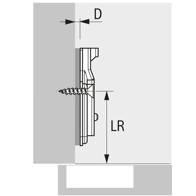 9289609 Монтажная планка крестообразная Veosys, LR37, D2, под прикручивание, нержав сталь 