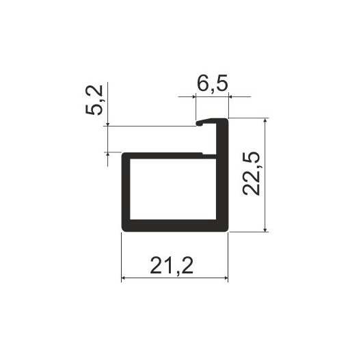 MF30 Профиль рамочный узкий основной 5,5м, Латунь (А21)  MODUS