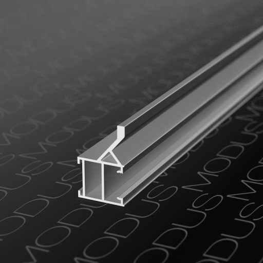 MS145 Профиль вертикальный 5,4м (ворс в комплекте), Чёрный браш (А25) MODUS