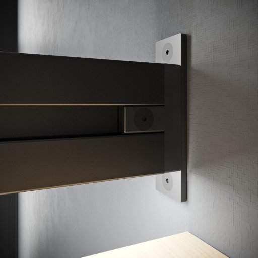 KPP02 Комплект крепления к стене, Серебро (А00) MODUS