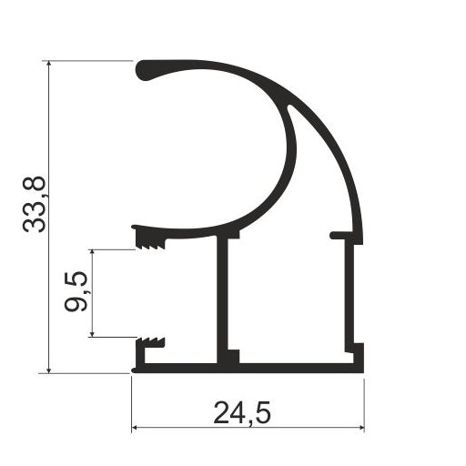 MS125(С) Профиль вертикальный 5,4м, Белый матовый (А11) MODUS