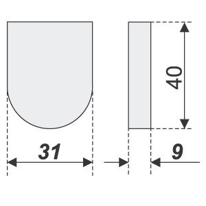 Декоративная фронтальная крышка H16CP овальная (хром полированный)