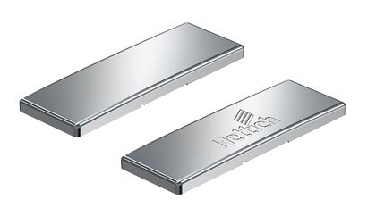 9102082 Заглушка на консоль петли Intermat, с логотипом Hettich, никелированная сталь