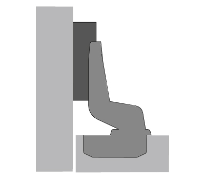 1078662/107866207 Петля SlideOn 2333, угол открывания 95°, чашка TH42 D35, вкладная, B1,5