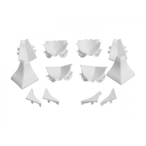 Комплект фасон. част. к плинтусу Перфетто лайн SB 135 98102 Серый REHAU         