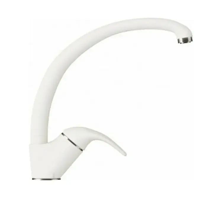 Смеситель кухонный Высокий (Polygran №36 Белый Хлопок) арт. 660687 Polygran