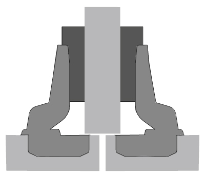 1078661 Петля SlideOn 2333, угол открывания 95°, чаша TH42 D35, средняя стенка, B5 (для смеж. двер.)