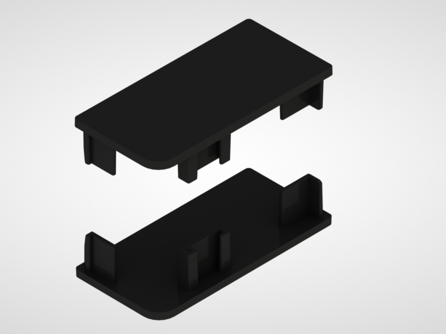 GOLA Заглушка L черная сплошная пластик Л+П / SB 135 98600/ 13396891044