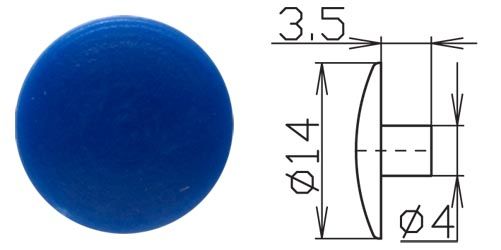 Заглушка под еврошуруп синяя