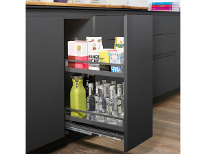 Диспенса Джуниор КОМПЛЕКТ 200 мм, h640 - 728 мм, Арена СТИЛЬ 2 полки, цвет АНТРАЦИТ (2606339846)