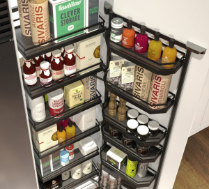 Полка внутренняя 600 мм, Арена КЛАССИК, 1 шт, цвет ТИТАН, дно серое, антислип 1 уп. (2370660102)