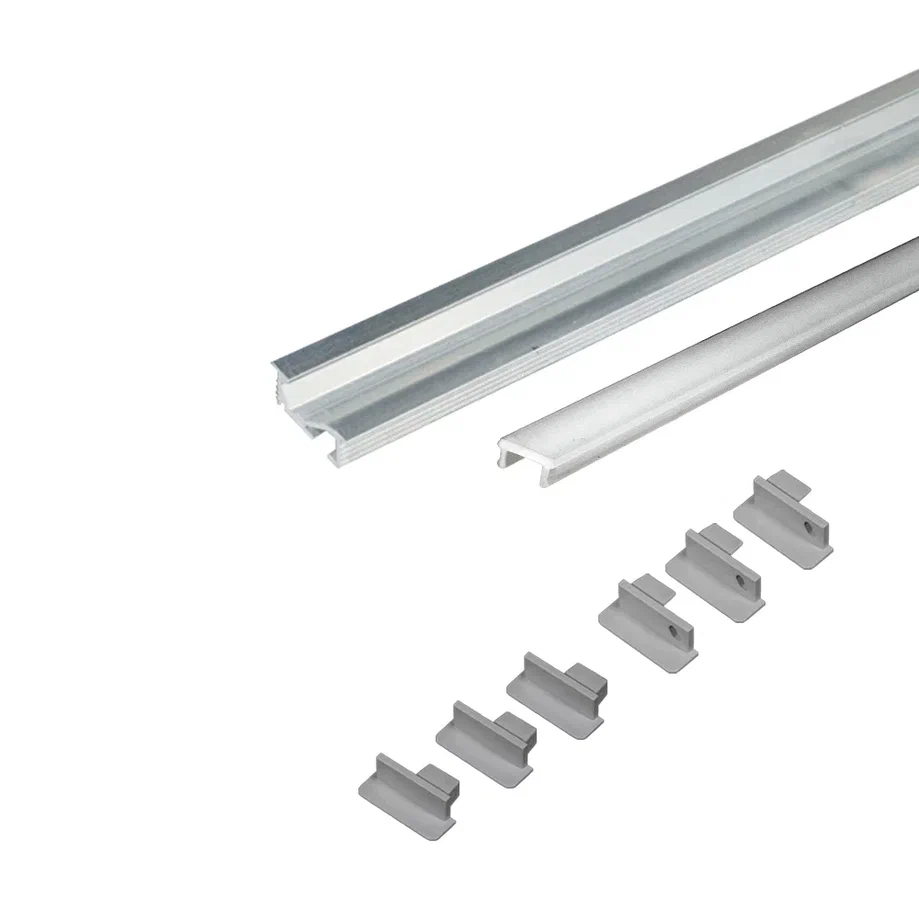 КСС алюм.профиль 2409W врезной+диффузор плоский+4 заглушки, L=3м, Серебро 19.143.39.755 (GLS)