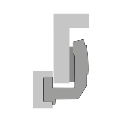 9087569 Петля Sensys 8669, угол корпуса W90, угол 95°, чашка TH52, D35, накл. навеска (B 26), никель