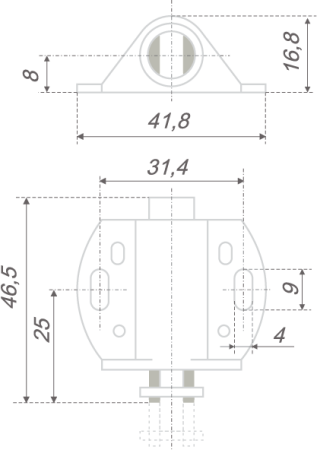 Магнитный держатель MH01/W для стекл. фасада (белый)