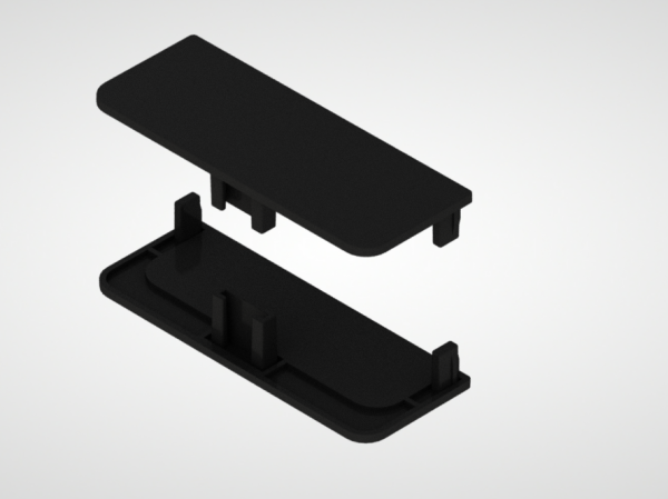 GOLA Заглушка С черная сплошная пластик Л+П / SB 135 98600/ 13396931044