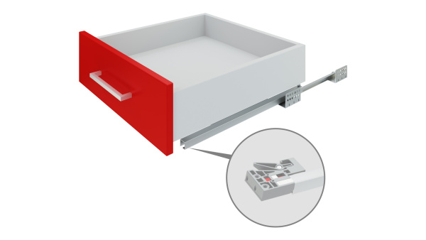 Направляющие механизмы В-Slide DB7772Zn/300 скрытого монтажа с доводчиком