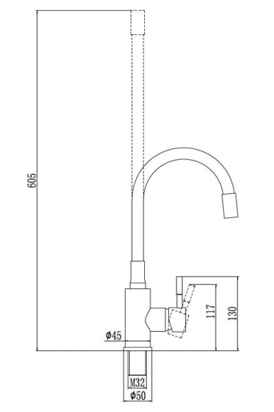 Смеситель Savol SUS6002-01 для кухонной мойки с гибким цветным изливом (Сатин/Черный) 