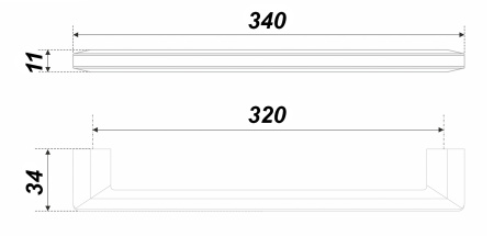 Мебельная ручка АРКАДА RS285BSN/CP.4/320