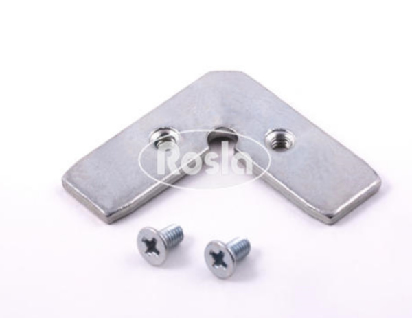 Угловой соединитель F3-02 стальной + винты (2 шт.), для профилей F1-17, F1-31 Росла
