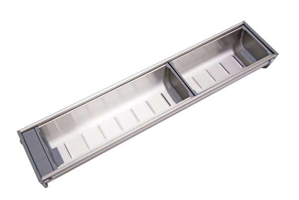 PC05/GR/103x472 - Поддон д/столовых приборов (серый), Boyard