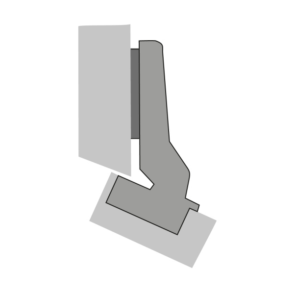 77644 Петля Intermat 9936, угол корпуса W20, угол 95гр, чашка TH42 D35, накладная, B7