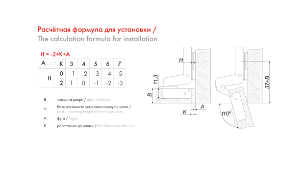 Мебельная петля H302C02/2410