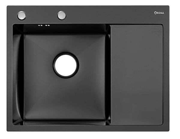 Мойка ARS 650*505 мм L-левая, BLACK PVD NANO арт. 37711 ARONA