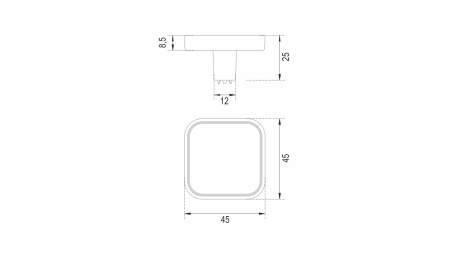 Мебельная ручка CUBO BASICO RC524GR.1/W (GR - Серый, W- белый)