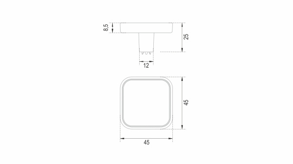 Мебельная ручка CUBO BASICO RC524GR.1/W (GR - Серый, W- белый)