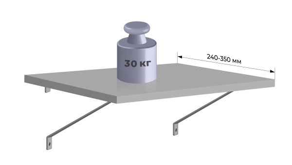 Полкодержатель DELTA P303GR.4 (GR - Серый)