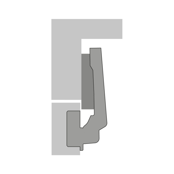 9044844 Петля Intermat 9936, угол корпуса W90, угол 95гр, чашка TH42 D35, накладная, B22