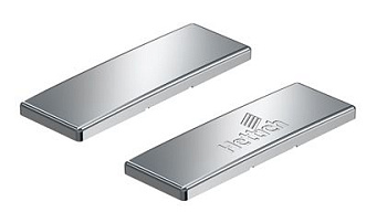 9102082 Заглушка на консоль петли Intermat, с логотипом Hettich, никелированная сталь