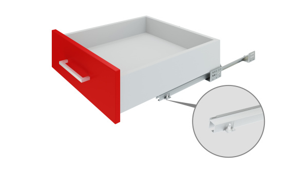 Направляющие механизмы В-Slide DB7774Zn/450 скрытого монтажа с доводчиком