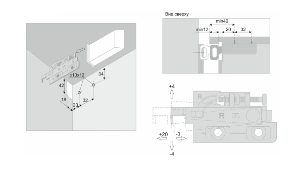 CH05/GRPH - Навес для шкафов (2 ШТ компл.с заглушками и крепежом, до 95 кг) (Boyard)