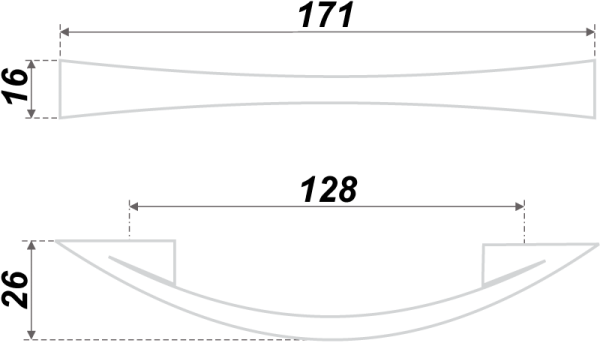 Мебельная ручка RS005CP.4/128