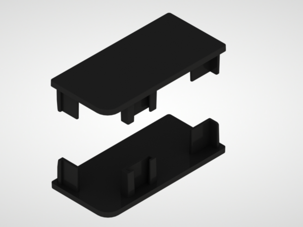 GOLA Заглушка L черная сплошная пластик Л+П / SB 135 98600/ 13396891044