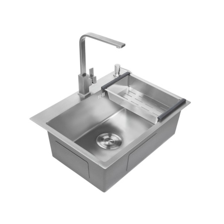 Мойка AMOLLET (600*480*220 мм.) толщина 3 мм. дно 1,2 мм. (Сатин)