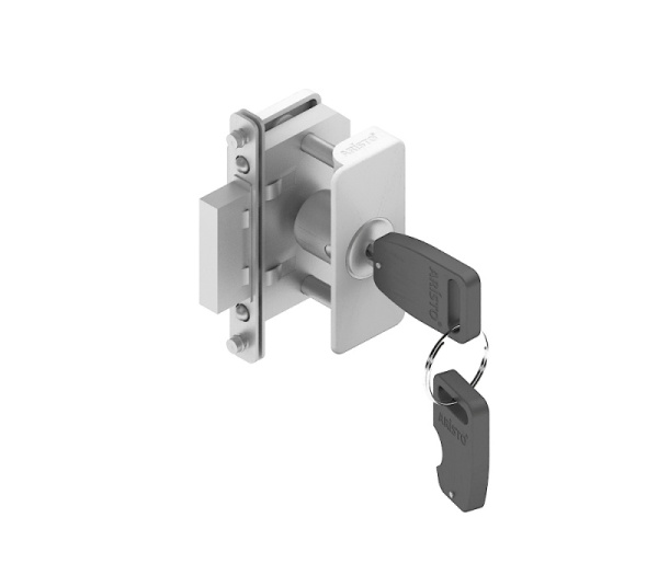 Замок для профиля Fusion 4ПДВ, двери в 1й плоскости Белый FH0102.VP000.WHMPC.CW (Aristo)