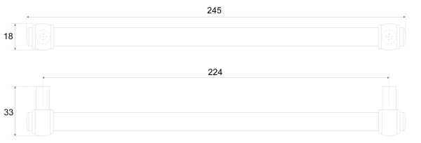 Мебельная ручка BAMBOO RR008AB.4/224 (AB - Старинная латунь)